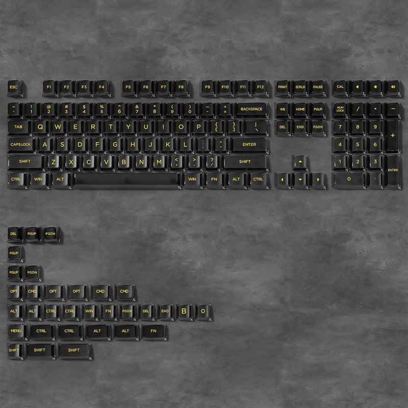 dagaladoo أغطية مفاتيح شفافة كريستالية، مادة PC، شفافة سوداء، ملف Cherry لمفاتيح Cherry Gateron MX للوحة مفاتيح ميكانيكية للألعاب (140 مفتاحًا، أغطية مفاتيح فقط) - Image 2