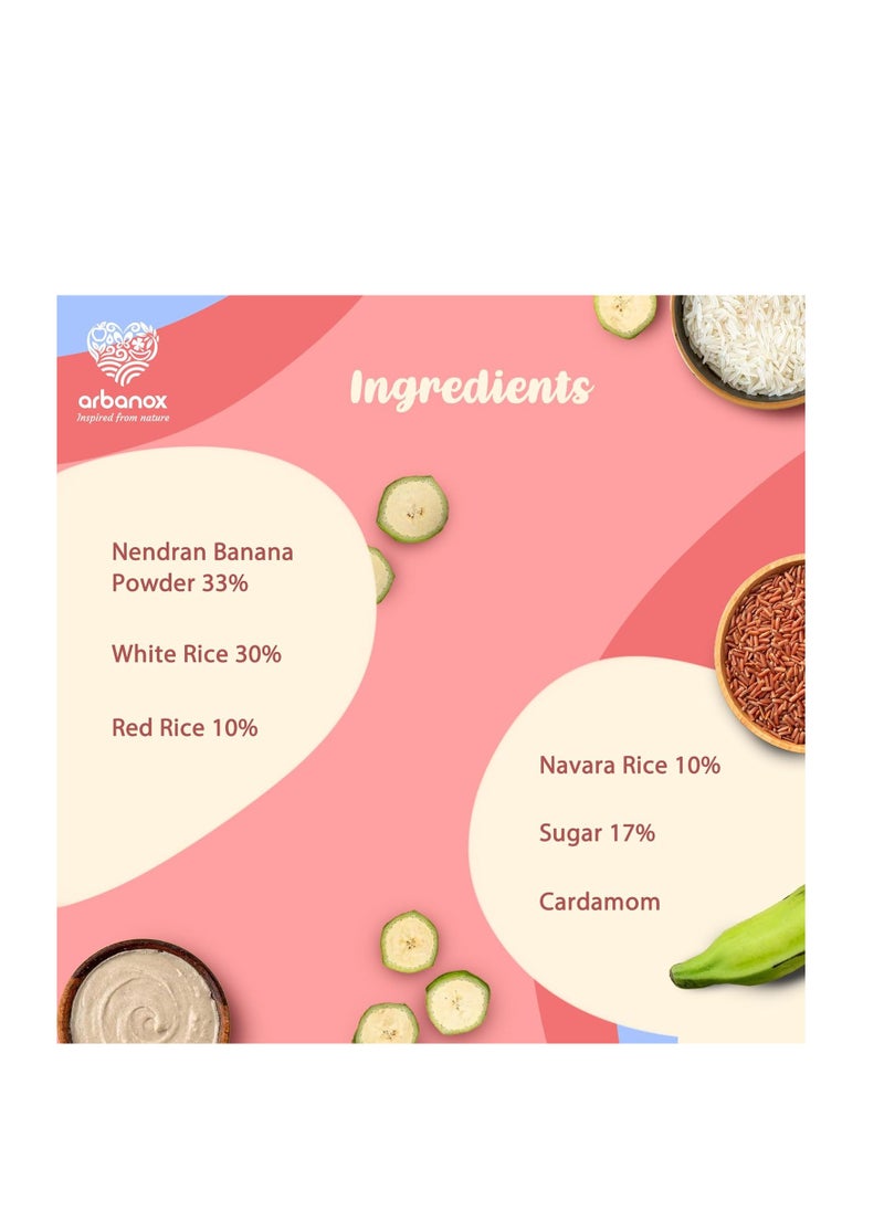 BabyVita - BabyVita Rice Banana Powder Mix, Nourishing Meal, 100% Natural Ingredients, No Added Preservatives, Wholesome Energy Booster, Easy-to-Digest, 300 gms - Image 1