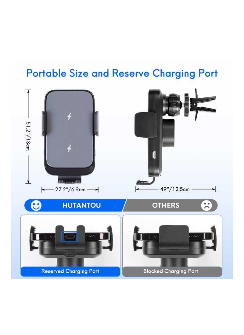 Generic - Wireless Car charge Qi Fast Charging, Wireless Charger Car Mount Car Vent Wireless Phone Charger Fast Charge Car Mount Compatible with iPhone 15 14 13 12 11 Plus Pro Pro Max etc Series Samsung Series - Image 1