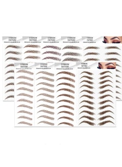 Yesallwas 9 Sheets 89 Pairs Eyebrow tattoos brown Realistic Fake EyebrowsWater Transfer Sticker for Eyebrows Makeup ToolsWaterproof Long Lasting Realistic Eyebrow Tattoos