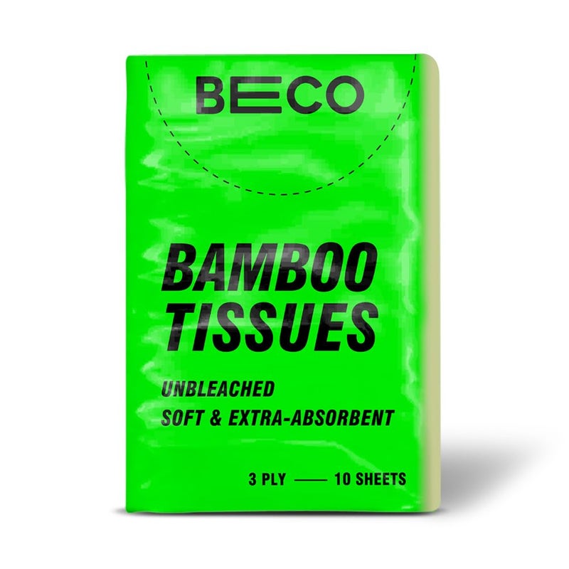 BECO Bamboo Hanky Tissues, 100 Pulls Pack of 10, 100% Natural and Ecofriendly - Image 2