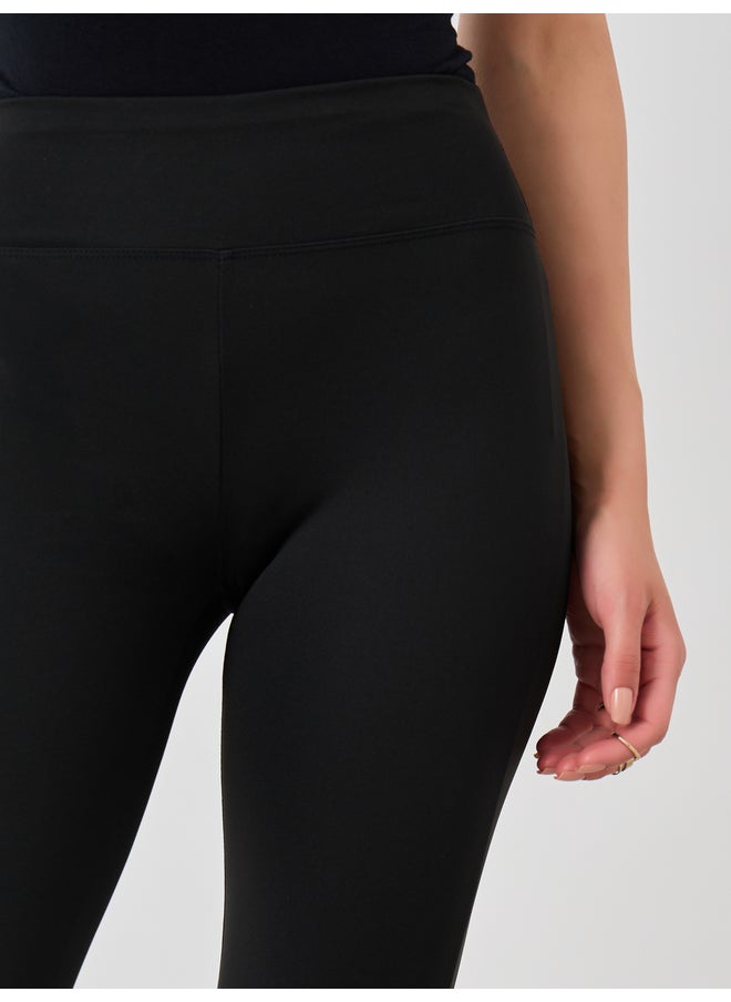 Take Two Take Two Solid Flared Leggings with Elasticated Waistband  - Image 4