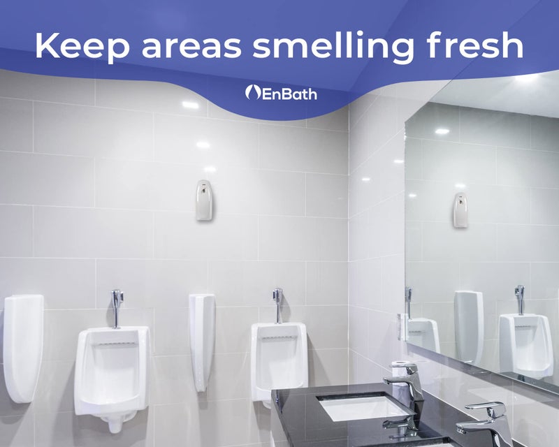 EnBath Automatic Air Freshener Spray Dispenser (2-Pack) Wall Mounted or Free Standing, Commercial and Home Use, Multiple Time Scent/Mist Release Settings for Room/Restroom Sprayer (White) - Image 3