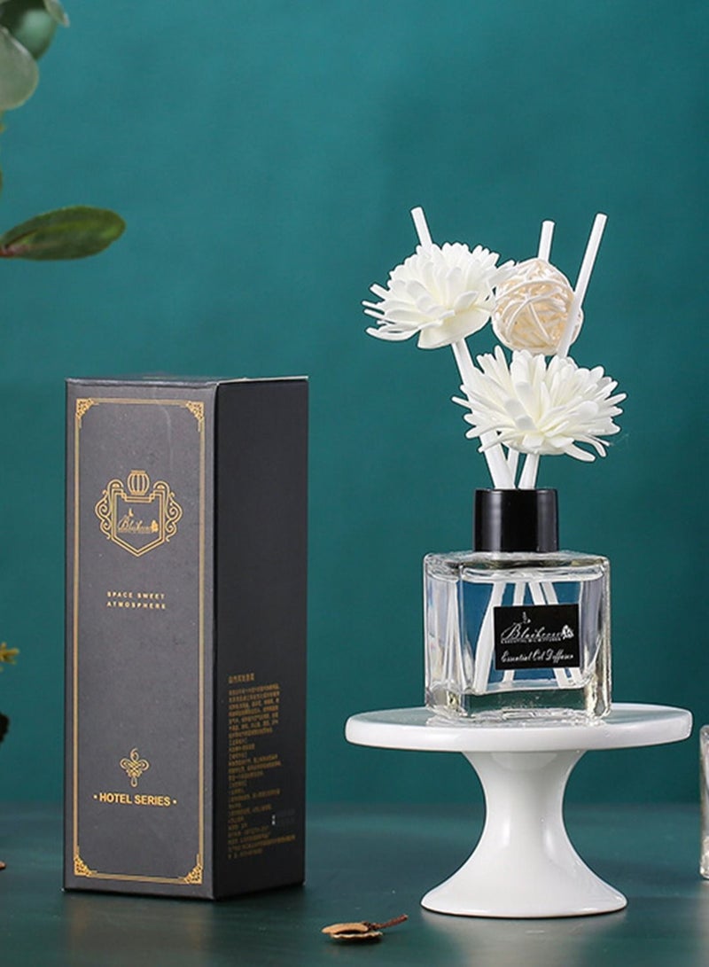 Blackrose Essential Oil Diffuser Reed Diffuser with Incense Diffuser Sticks Flame Free Long Lasting Natural Elegant Air Freshener Odor Elimination for Hotel Home Office and Gift 50ml Lavender Fragrance - Image 4