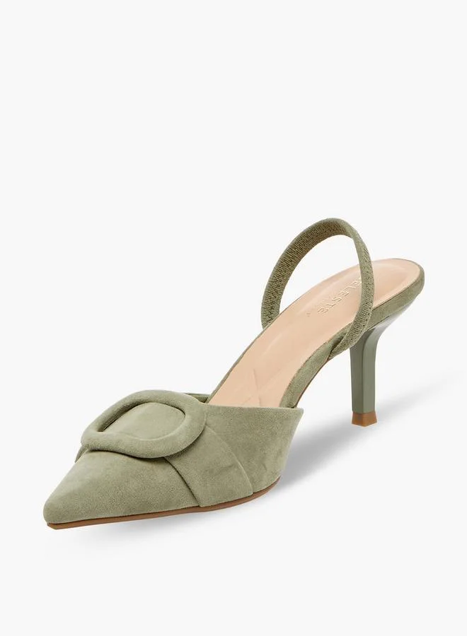 Celeste GREEN Women Stiletto Heel Mules for Women | Best Price UAE