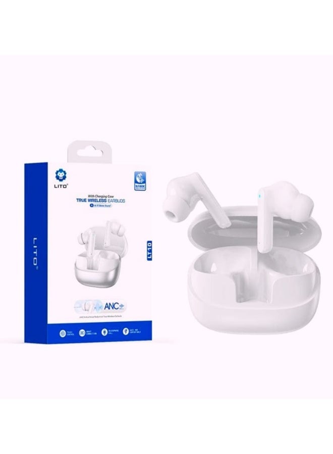 ليتو سماعات أذن لاسلكية LITO LT10 ANC بخاصية إلغاء الضوضاء النشطة - أبيض  البلوتوث إصدار 5.4 لاتصال أسرع وأكثر استقرارًا. إلغاء الضوضاء: تتميز بخاصية إلغاء الضوضاء النشط (ANC) لتقليل الضوضاء المحيطة. - Image 4