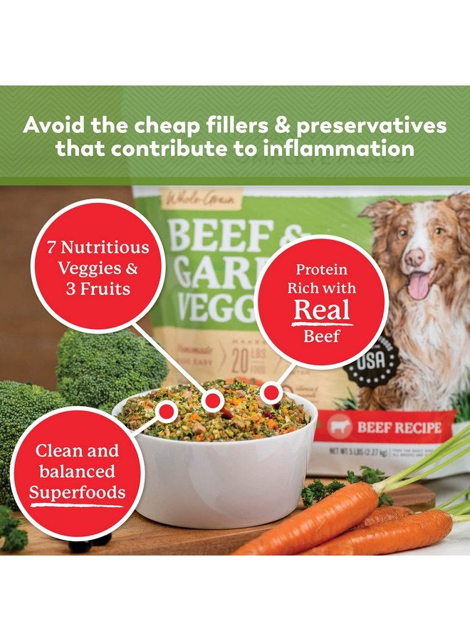 دي آر. هارفي طعام الكلاب Dr. Harvey's Beef & Garden Veggies، طعام الكلاب المجفف المصنوع من الحبوب الكاملة والمخصص للبشر مع لحم البقر المجفف بالتجميد (5 أرطال) - Image 5