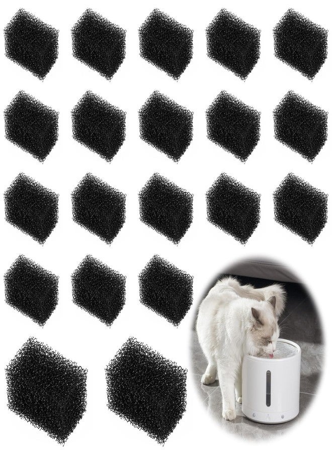 XIHIRCD 20pcs Pet Fountain Replacement Filters, Cat Fountain Filters Replacement Pet Drinking Water Sponge Foam Filters Compatible with PETKIT Eversweet 3 Pro 92oz/2.8L Pet Fountain - Image 1