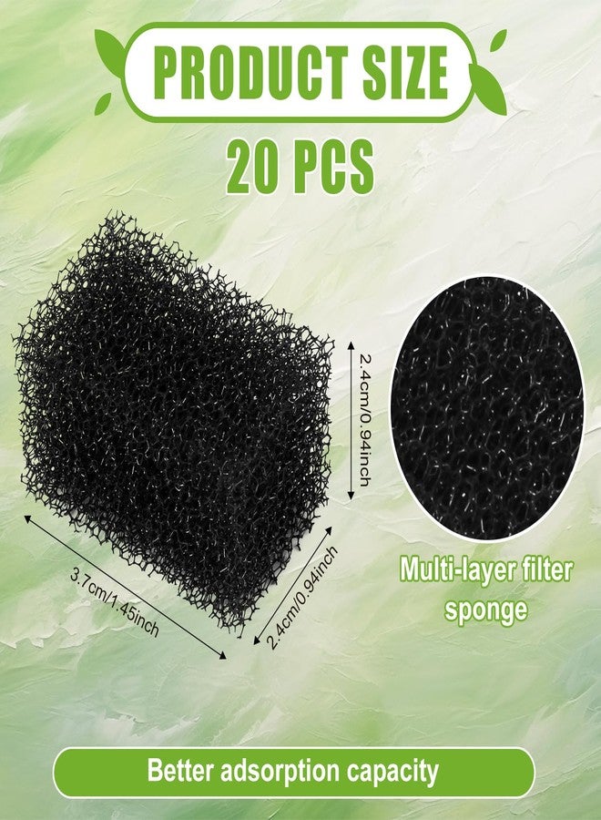XIHIRCD 20pcs Pet Fountain Replacement Filters, Cat Fountain Filters Replacement Pet Drinking Water Sponge Foam Filters Compatible with PETKIT Eversweet 3 Pro 92oz/2.8L Pet Fountain - Image 2