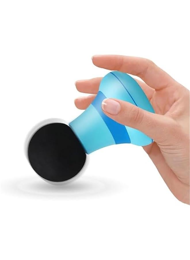 HOOKOR Mini Electric Handheld Massager Wand, Powerful 6 Speed Vibration Modes,Cordless Handheld and Portable,Suitable for Shoulder,Neck and Back Massage (Blue) - Image 1