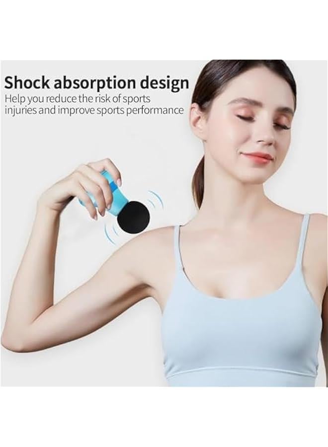 HOOKOR Mini Electric Handheld Massager Wand, Powerful 6 Speed Vibration Modes,Cordless Handheld and Portable,Suitable for Shoulder,Neck and Back Massage (Blue) - Image 2