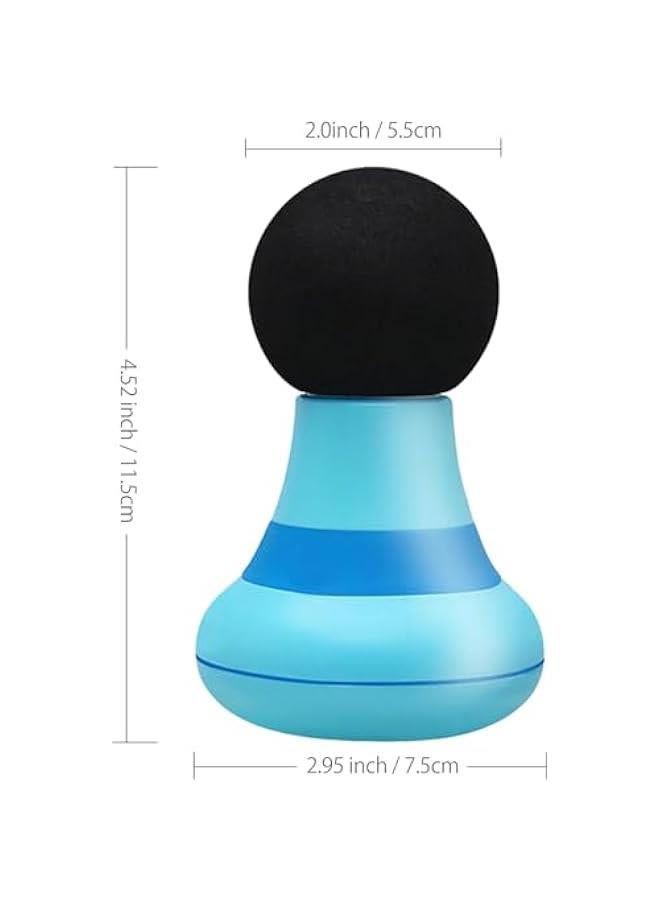 HOOKOR Mini Electric Handheld Massager Wand, Powerful 6 Speed Vibration Modes,Cordless Handheld and Portable,Suitable for Shoulder,Neck and Back Massage (Blue) - Image 3