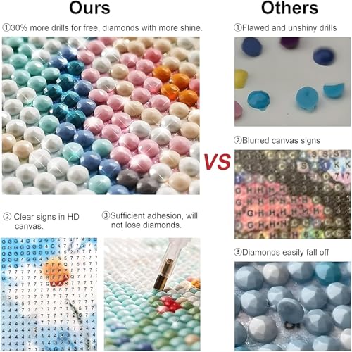 AIBOERL Diamond Art Kits for Adults,Glitter Tree 5D Diamond Painting Kits for Adults,Diamond Painting Diamond Art with Full Drill Diamond Dots DIY Gem Crafts Kits for Home Decor Gift-12x16in - Image 5