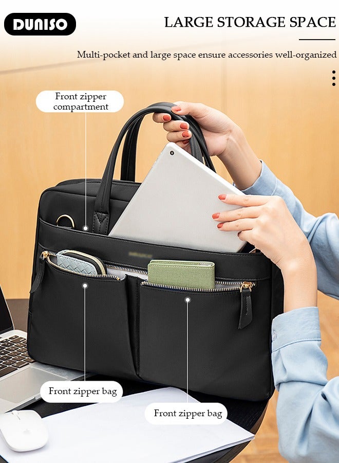 DUNISO Laptop Bag for Men or Women 15 Inch Computer Bag Laptop Tote Bag Briefcase Laptop Case Shoulder Bag with Strap Computer Cases Messenger Bag handbag for Travel/Business  - Image 4