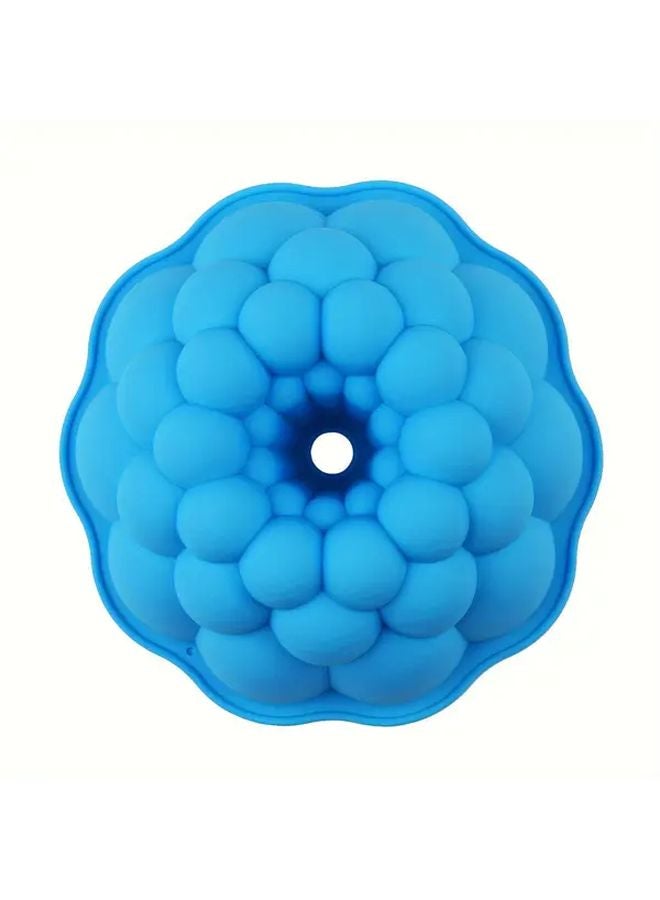 قالب كعكة السيليكون الأزرق 7 بوصة غير لاصق خالي من مادة BPA آمن للفرن والميكروويف والثلاجة - Image 4