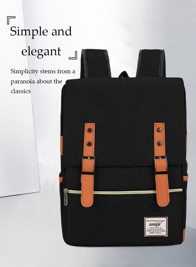 DUNISO 3 Pcs Men's Backpacks Set,Business Laptop Bag with USB Charging Port,Large Capacity Casual Schoolbag with Shoulder Bag and Pencil Bag,Suitable for Work,Travel, School - Image 3