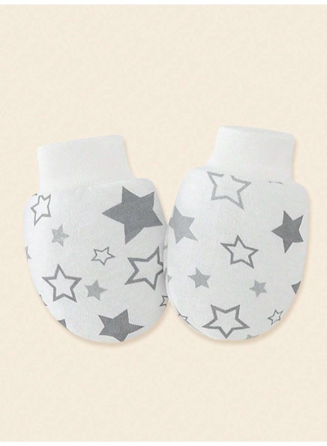 6 Pairs Baby Scratch Mittens – Soft Cotton Anti-Scratch Gloves for Newborns, Breathable Infant Hand Covers with Gentle Elastic Cuffs ( 0 - 3 Month) - Image 5