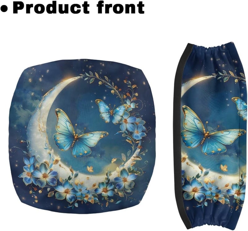 LedBack Walker Accessories Rollator Seat and Back Rest Covers, Walker Seat Set 2 Pack Moon Butterfly Walker Seat Cover Ideal Gifts for Seniors in Assisted Living - Image 2