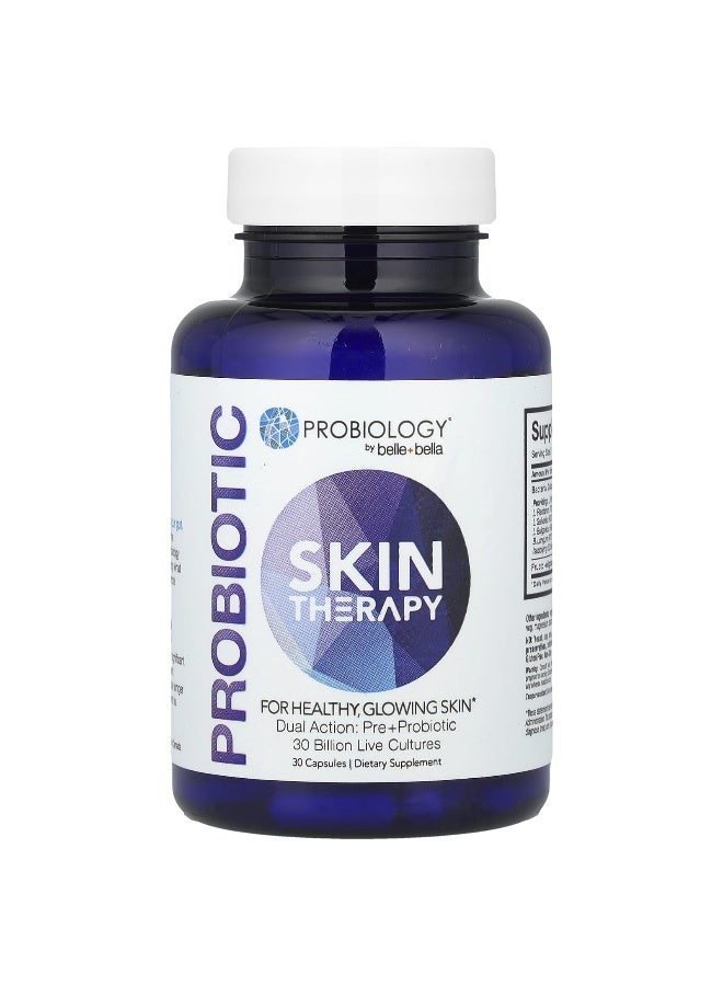 Belle+Bella, Probiology®, Probiotic Skin Therapy, 30 Billion CFU, 30 Capsules (15 Billion CFU per Capsule) (Packaging may vary) - Image 1