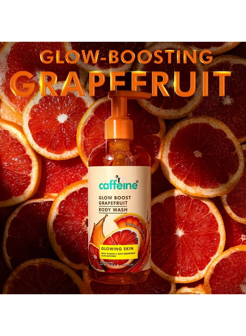 إم كافيين غسول الجسم برائحة الجريب فروت المتوهجة | غسول الجسم برائحة الجريب فروت الفاكهة | غسول الجسم الغني بفيتامين C و5% جلسرين | غسول الجسم بعمق وتنظيفه لبشرة ناعمة وملساء | جل استحمام معطر لجميع أنواع البشرة - 300 مل - Image 3
