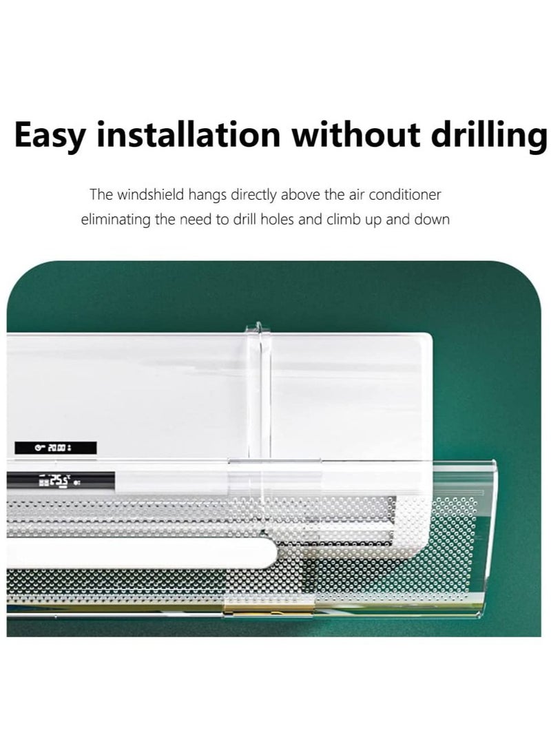 Generic Air Conditioner Deflector Adjustable AC Air Deflector Suitable for Split Air Conditioners  - Image 2