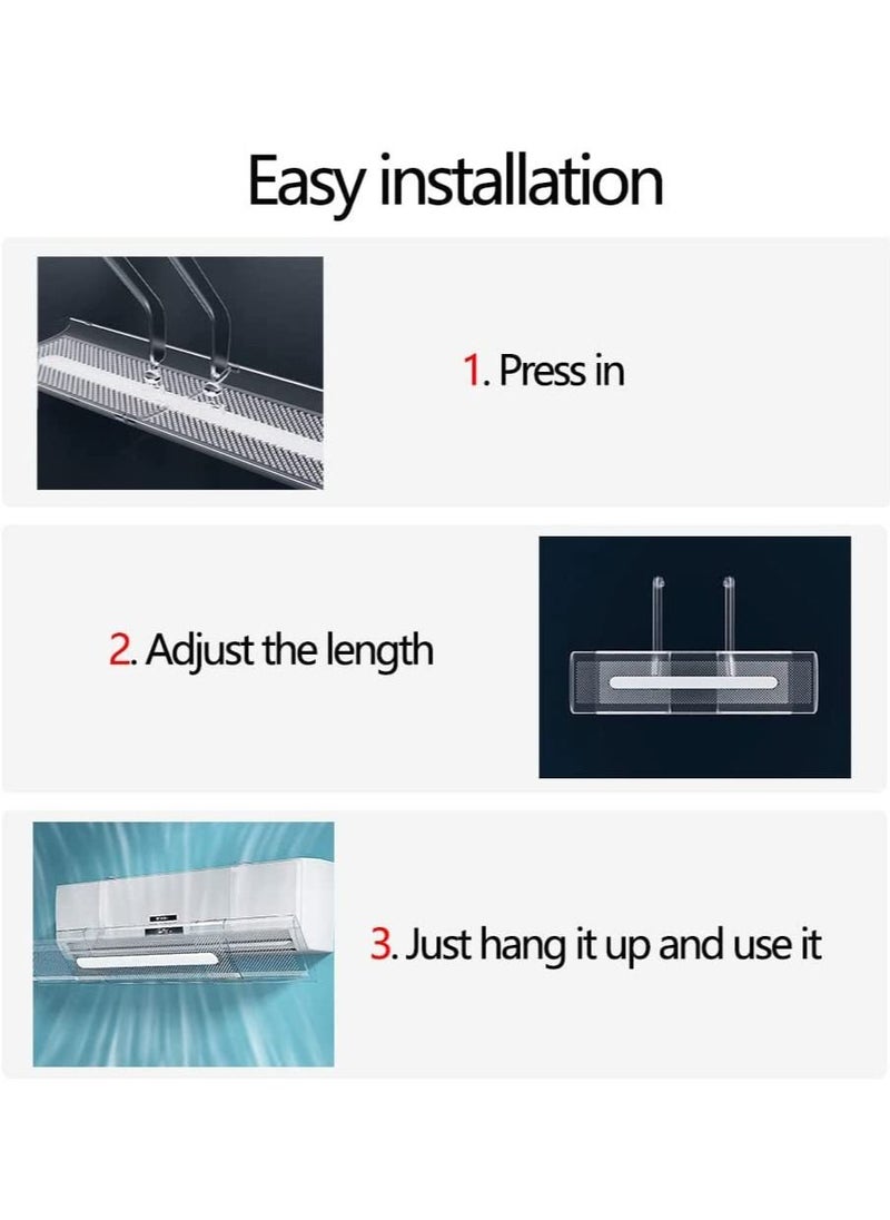 Generic Air Conditioner Deflector Adjustable AC Air Deflector Suitable for Split Air Conditioners  - Image 5