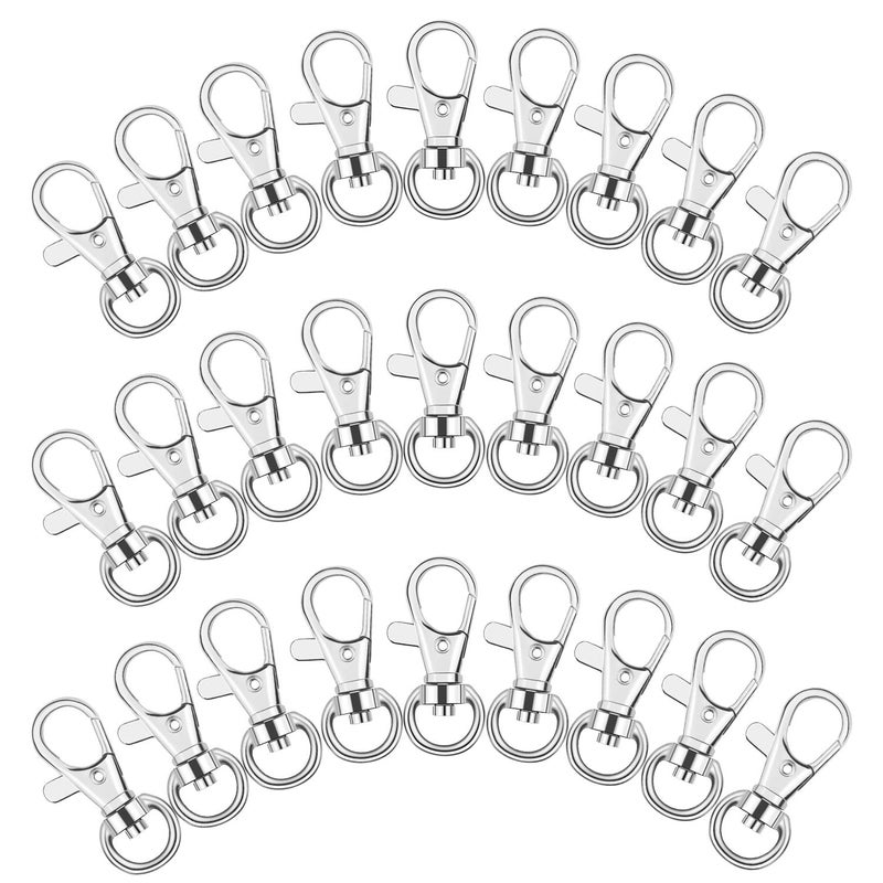 Anezus 150 Pcs Keychain Hardware Lanyard Swivel Hook Clip for Key Chain Rings