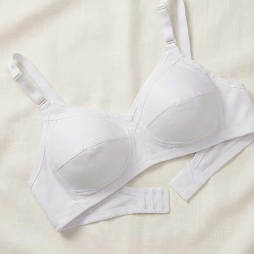 Kalyani Damini Full Coverage Non Padded Cotton Everyday Bra White,White_38D Pack of 2 - Image 5