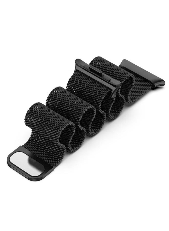 Kmaxai Compatible Milanese Loop Metal Strap For Xiaomi Band 9/8 Pro, Redmi Watch 5/4 Stainless Steel Magnetic Watch Band, Sports Wristband With Creative Magnetic Clasp, Black - Image 4