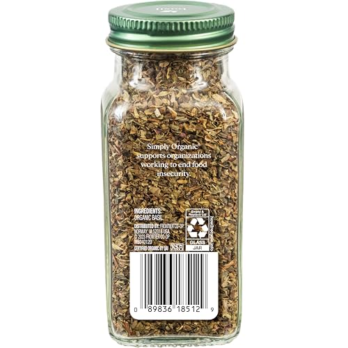 Simply Organic Pure Egyptian Basil Leaf 054 Ounce Bottle Cut and Sifted Herbaceous and Aromatic Popular on Pizza Kosher - Image 5