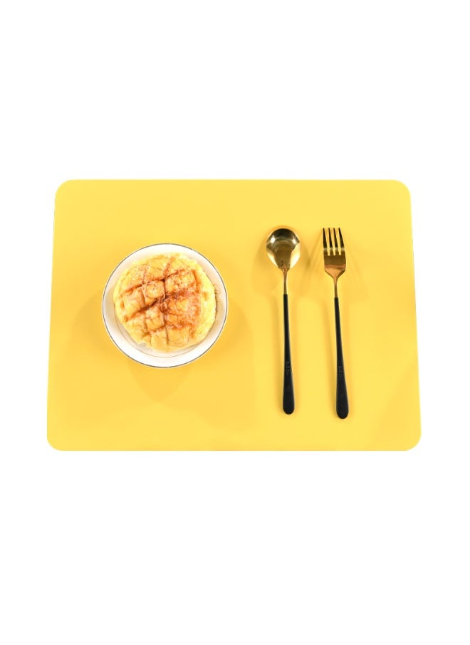 NIBEMINENT 2pcs Silicone Placemat Anti-scalding Food Silicone Insulation Mat Solid Color Kitchen Placemat  - Image 2