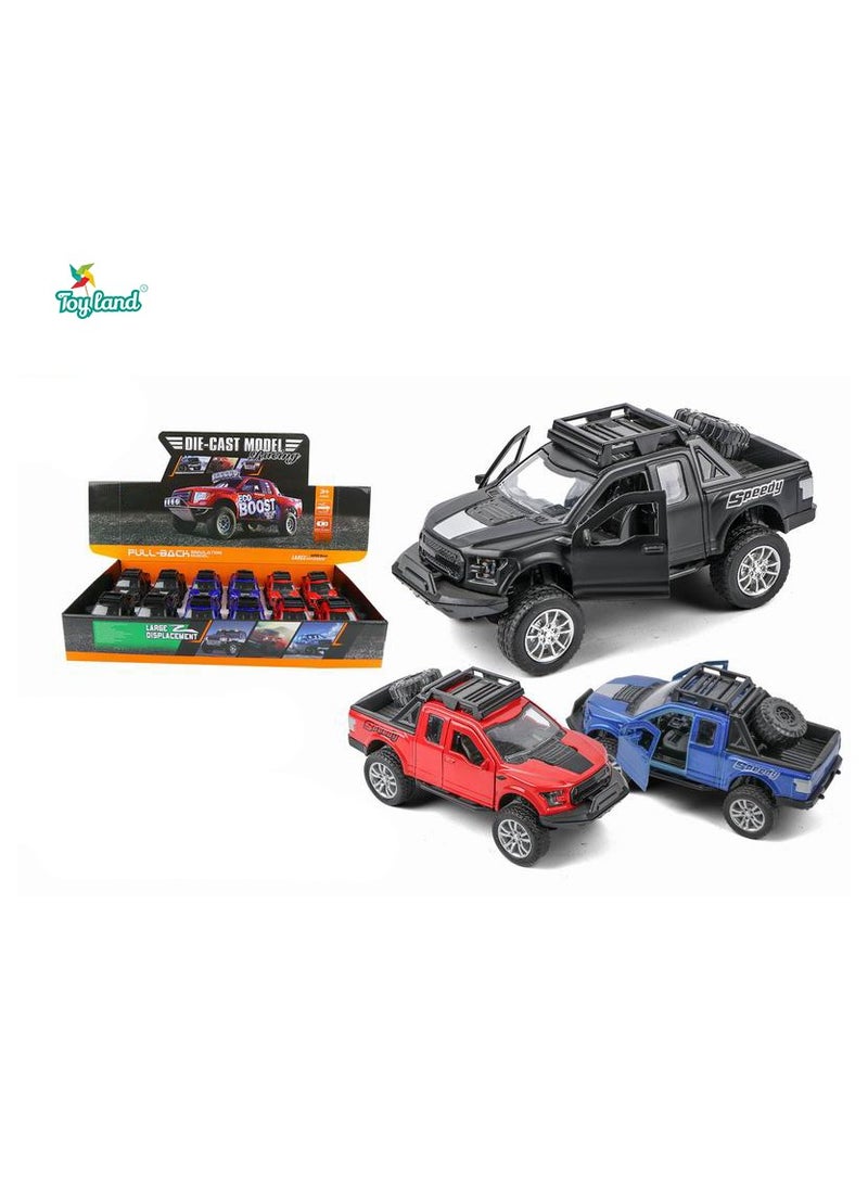 Toyland عبوة من 12 شاحنة معدنية مصغرة 1:32 تعمل بسحب للخلف للأطفال