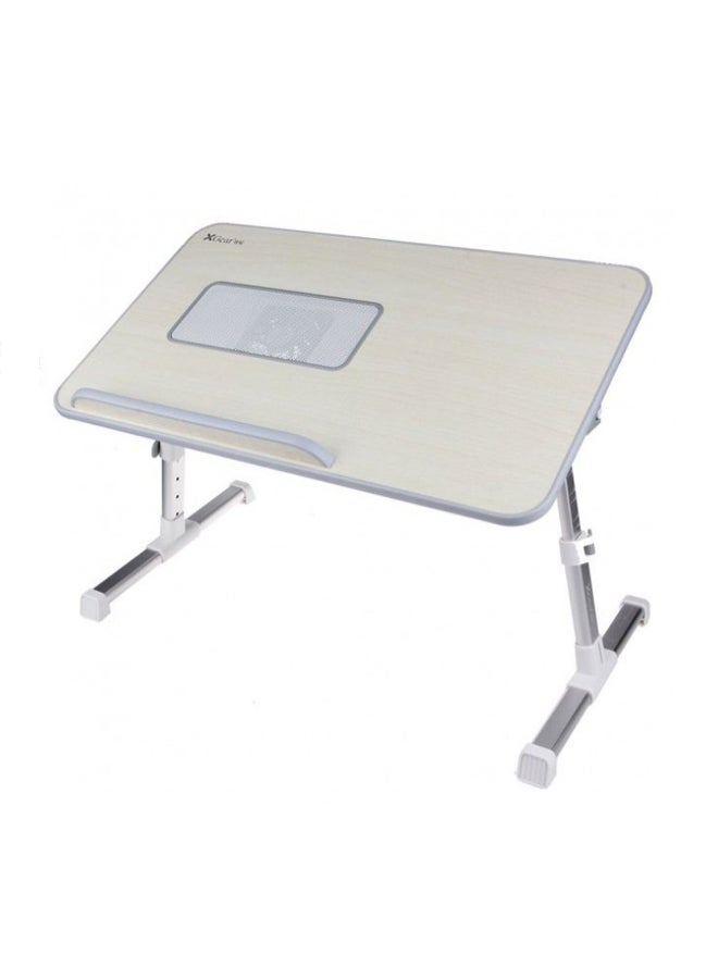Foldable Laptop Table With Cooling Pad White/Silver - Image 2