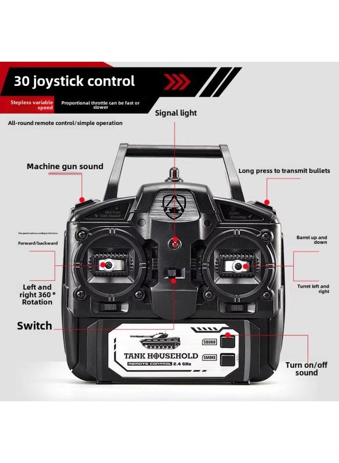 Oversized Tiger Remote Control Tank Toy Professional Boy Electric Kids Alloy Model Car Adult Tiger-Color:⭐Alloy Version 1:18  Exquisite Gift Box-Specifications:Four Sets Of 7.4v Lithium Batteries  - Image 3
