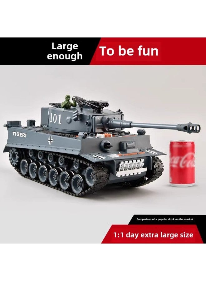 Oversized Tiger Remote Control Tank Toy Professional Boy Electric Kids Alloy Model Car Adult Tiger-Color:⭐Alloy Version 1:18  Exquisite Gift Box-Specifications:Four Sets Of 7.4v Lithium Batteries  - Image 5