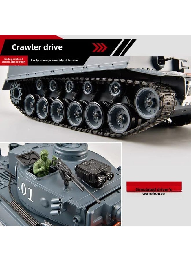 Oversized Tiger Remote Control Tank Toy Professional Boy Electric Kids Alloy Model Car Adult Tiger-Color:⭐Alloy Version 1:18  Exquisite Gift Box-Specifications:Four Sets Of 7.4v Lithium Batteries  - Image 4