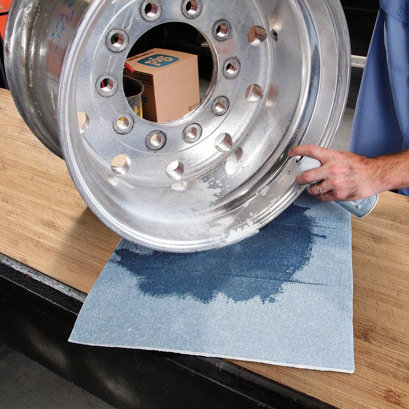 PIG Absorbent Mat Pads | 100 Oil Spill Mats | 15" x 19" Perforated Pads | Each Pad Absorbs 30 oz | Total Absorbency is 24 Gallons | Heavyweight | PMB30123 - Image 4
