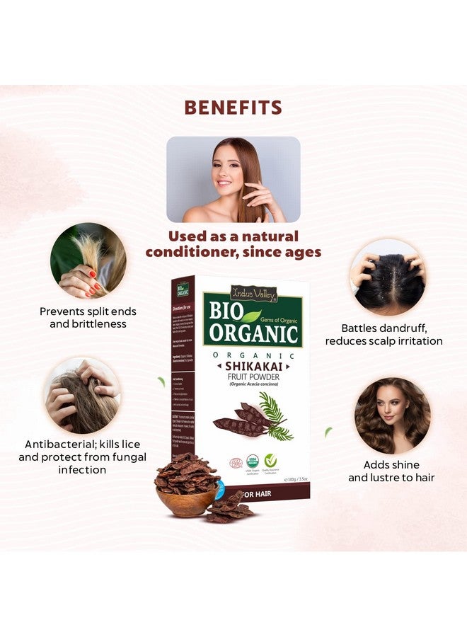 Indus Valley INDUS VALLEY Natural Shikakai Powder for skin and hair care - Pack of 2 (200g) - Image 3