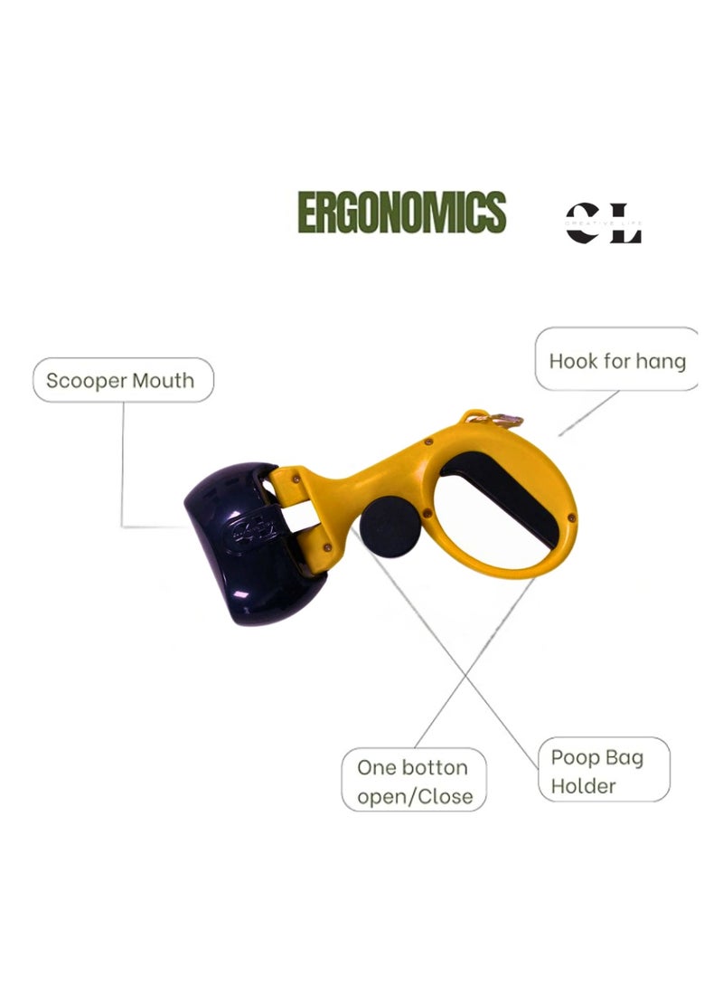 CREATIVE LIFE Pet Waste Scooper for Dogs and Cats, Kid-Friendly and Portable with Easy Bag Attachment. - Image 3