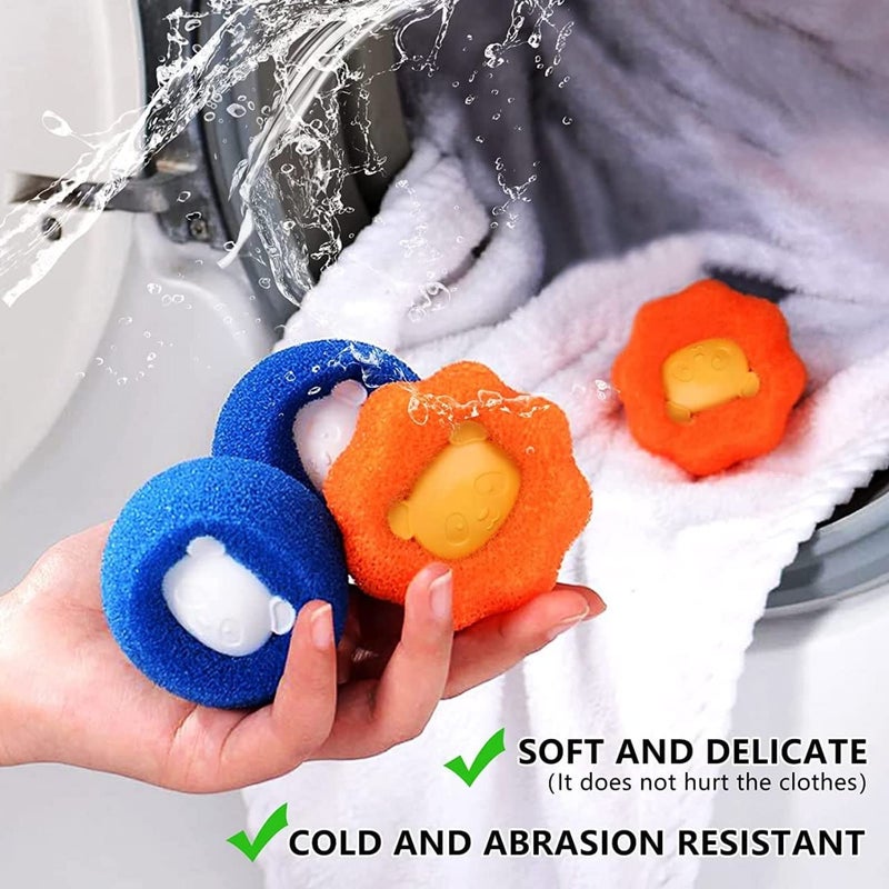 ENCHANTMENT AP Enterprises 2PCS Clothes AntiWg Adsorption Hair Removal Cleaning Ball Dryer Ball for Clothing Pet Hair Remover Reu Hair Remover Washing Machine Hair Catcher Laundry Ball - Image 3