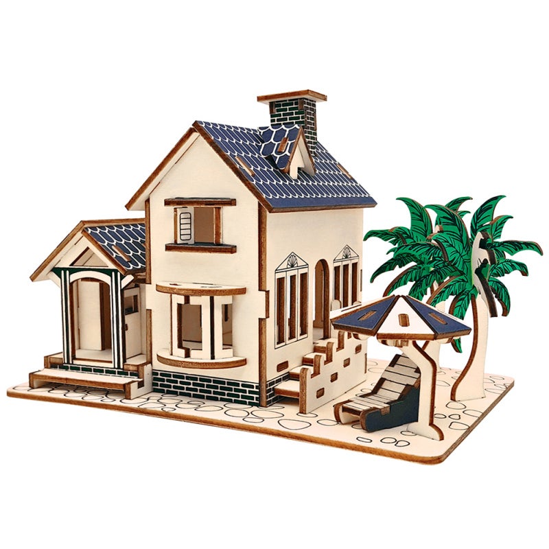 3D Wooden Puzzle Eco-Friendly Wood Material Smooth Safe Edges Educational Toy for Kids Hands-On Learning - Improve Memory and Imagination Building Model for Children - Image 2