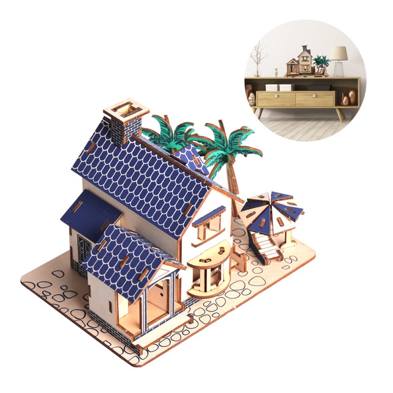 3D Wooden Puzzle Eco-Friendly Wood Material Smooth Safe Edges Educational Toy for Kids Hands-On Learning - Improve Memory and Imagination Building Model for Children - Image 5