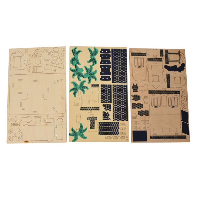3D Wooden Puzzle Eco-Friendly Wood Material Smooth Safe Edges Educational Toy for Kids Hands-On Learning - Improve Memory and Imagination Building Model for Children - Image 1