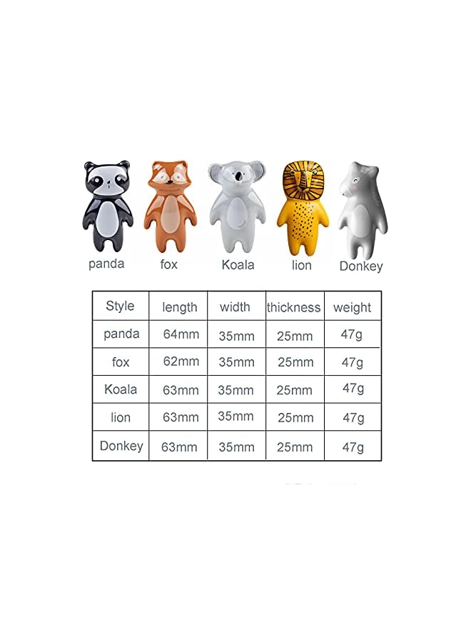 The Bros Pack Of 8 Knobs For Dresser Drawers,Ceramic Knobs For Cabinets,Animal Drawer Pulls,Multicolor Kids Ceramic Knobs Cabinet Handles Knobs,Dresser Knobs Drawer Cabinet Door Kitchen Wardrobe Pulls Handles - Image 2