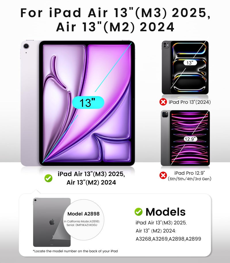 EZ-GLAZ-2 Pack for iPad Air 13 Inch Screen Protector M4/M3/M2 (2026/2025/2024), Military-Grade Shatterproof, 9H+ Tempered Glass with Installation Box, Anti-Scratch, Apple Pencil Compatible, HD Clarity, Bubble Free - Image 2