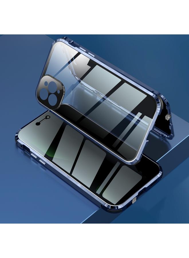 Zaboon Case For iPhone 11 Pro Max Four-corner Shockproof Anti-peeping Magnetic Metal Frame Double-sided Tempered Glass Case - Image 1