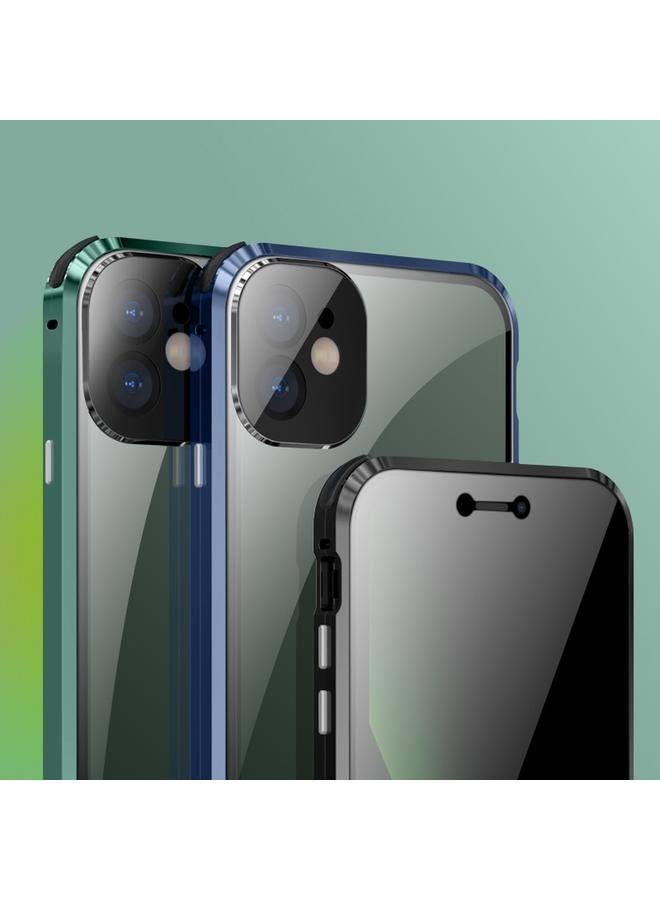 Zaboon Case For iPhone 11 Pro Max Four-corner Shockproof Anti-peeping Magnetic Metal Frame Double-sided Tempered Glass Case - Image 2