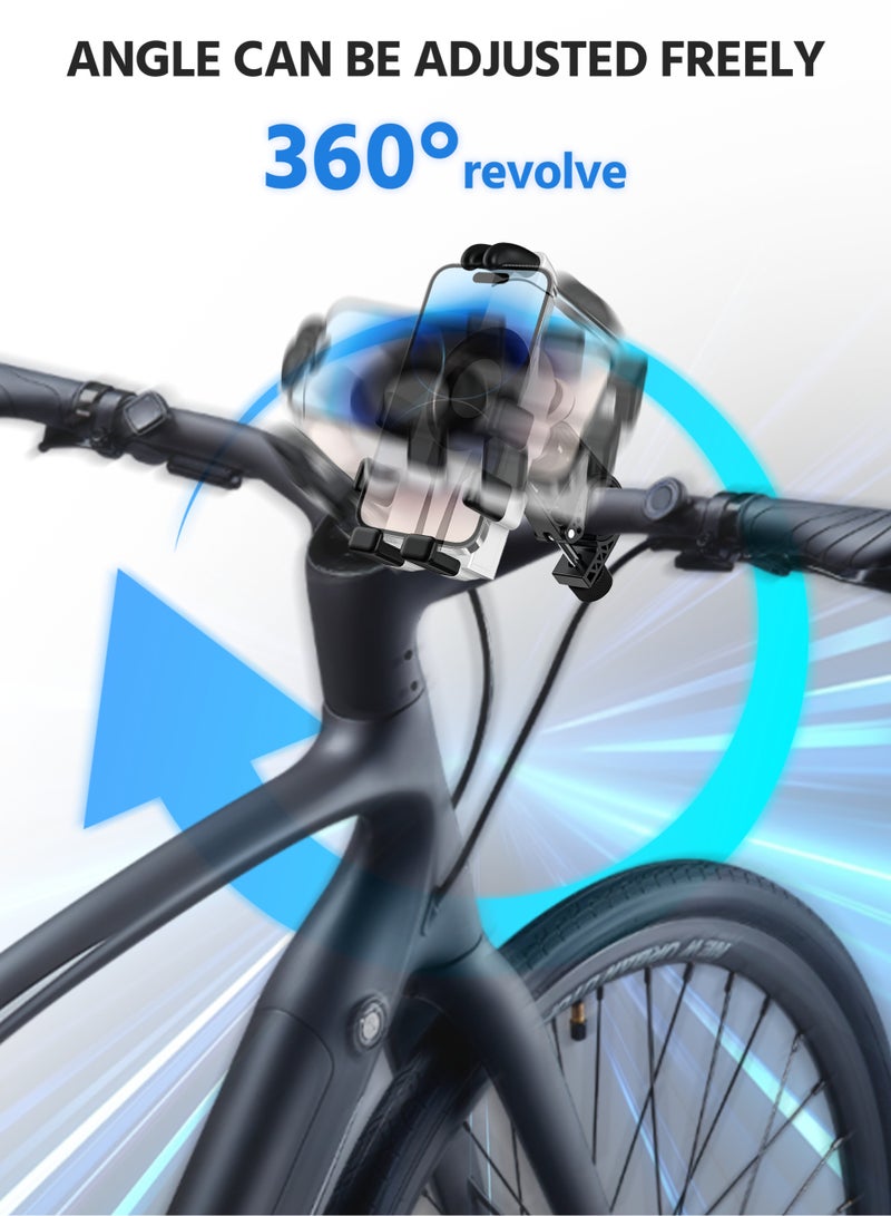 Motorcycle & Bike Phone Holder, Adjustable Anti-Shake & Stabilize 360° Rotation Motorcycle Phone Holder Bike Phone Holder Anti-Off Phone Holder - Image 3