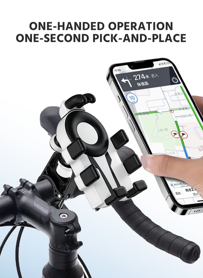 Motorcycle & Bike Phone Holder, Adjustable Anti-Shake & Stabilize 360° Rotation Motorcycle Phone Holder Bike Phone Holder Anti-Off Phone Holder - Image 5