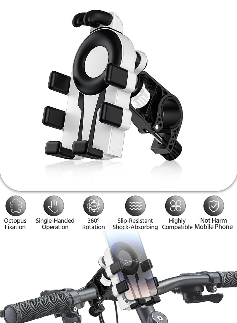 Motorcycle & Bike Phone Holder, Adjustable Anti-Shake & Stabilize 360° Rotation Motorcycle Phone Holder Bike Phone Holder Anti-Off Phone Holder - Image 2